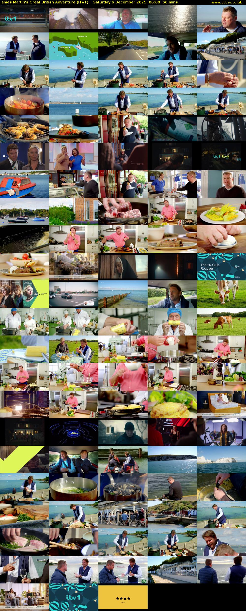 James Martin's Great British Adventure (ITV1) Saturday 6 December 2025 06:00 - 07:00