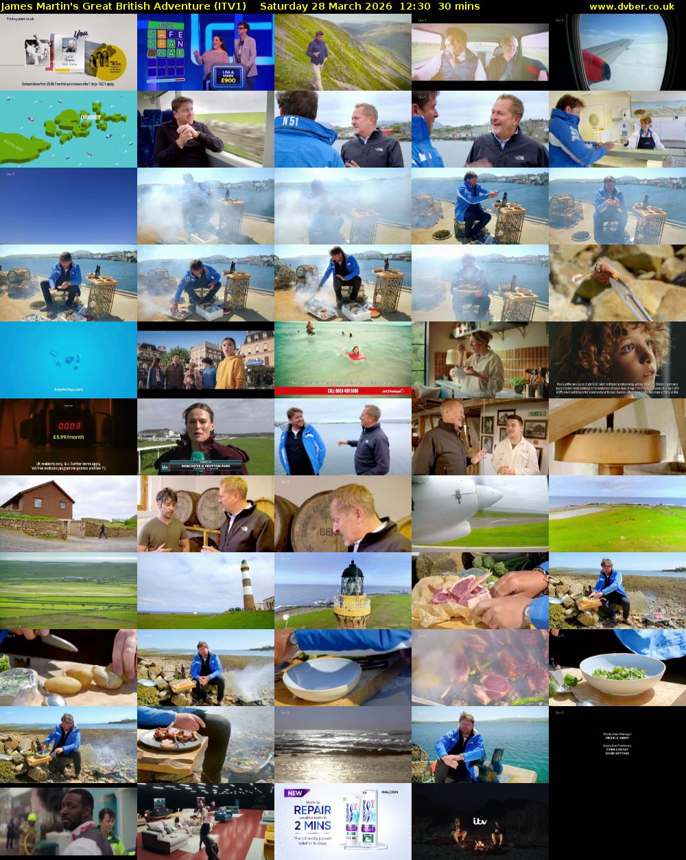 James Martin's Great British Adventure (ITV1) Saturday 28 March 2026 12:30 - 13:00