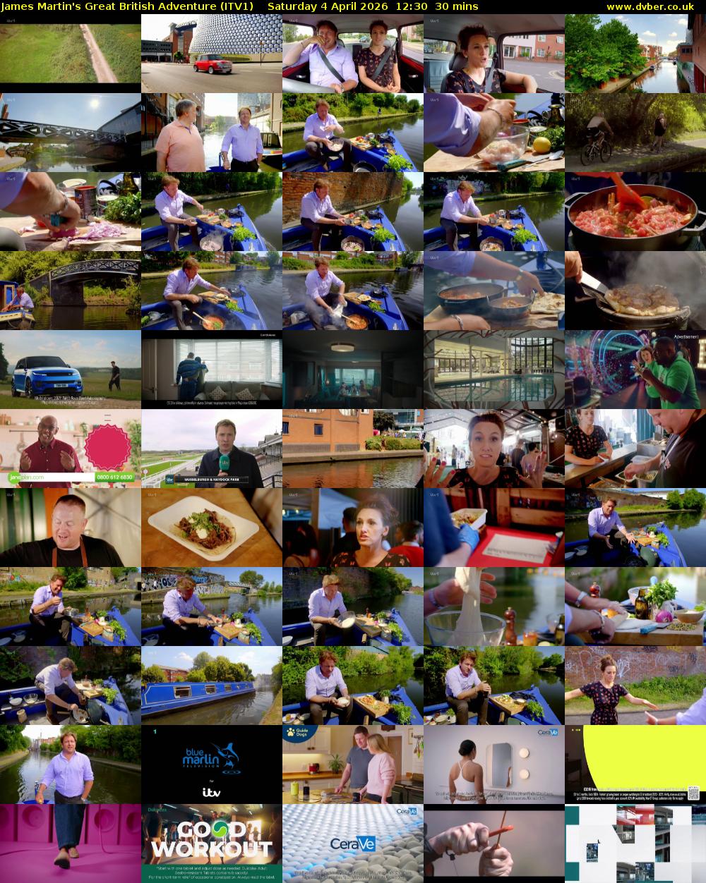 James Martin's Great British Adventure (ITV1) Saturday 4 April 2026 12:30 - 13:00