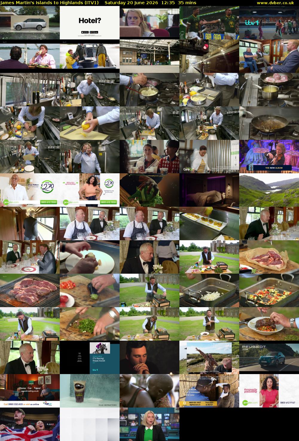 James Martin's Islands to Highlands (ITV1) Saturday 20 June 2026 12:35 - 13:10