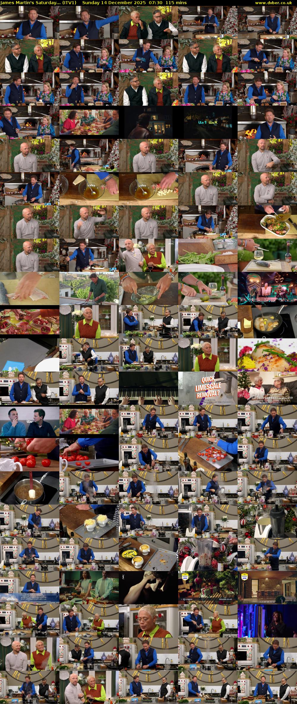 James Martin's Saturday... (ITV1) Sunday 14 December 2025 07:30 - 09:25