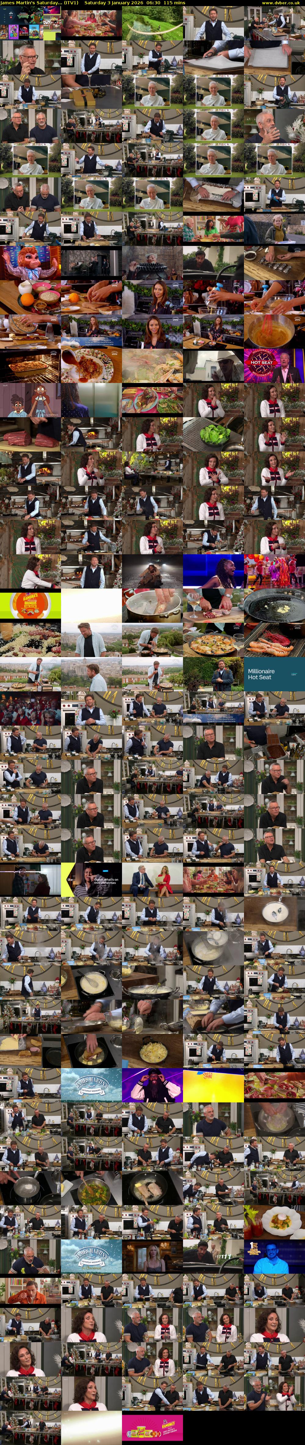 James Martin's Saturday... (ITV1) Saturday 3 January 2026 06:30 - 08:25