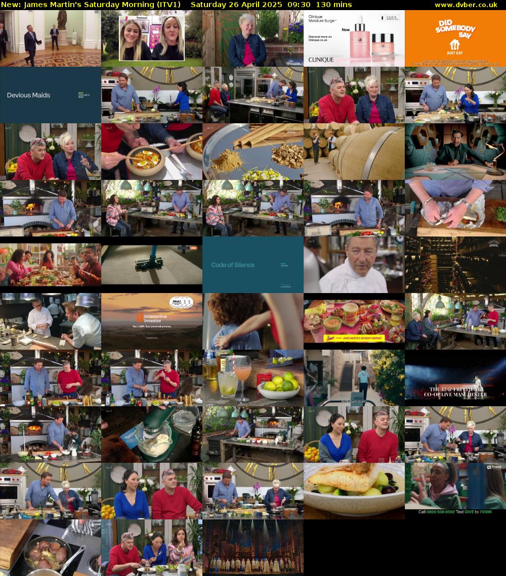 James Martin's Saturday Morning (ITV1) Saturday 26 April 2025 09:30 - 11:40
