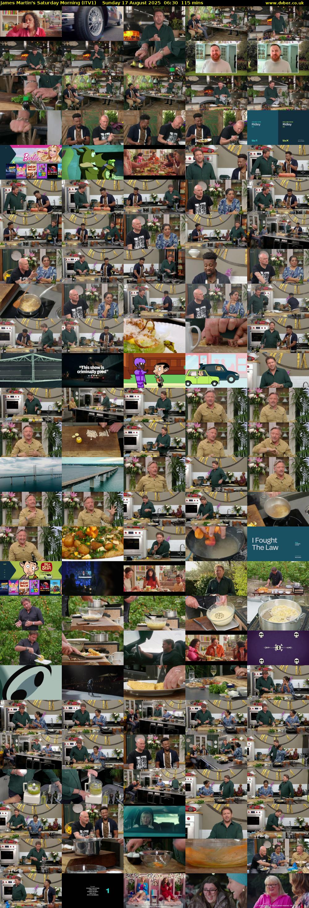 James Martin's Saturday Morning (ITV1) Sunday 17 August 2025 06:30 - 08:25