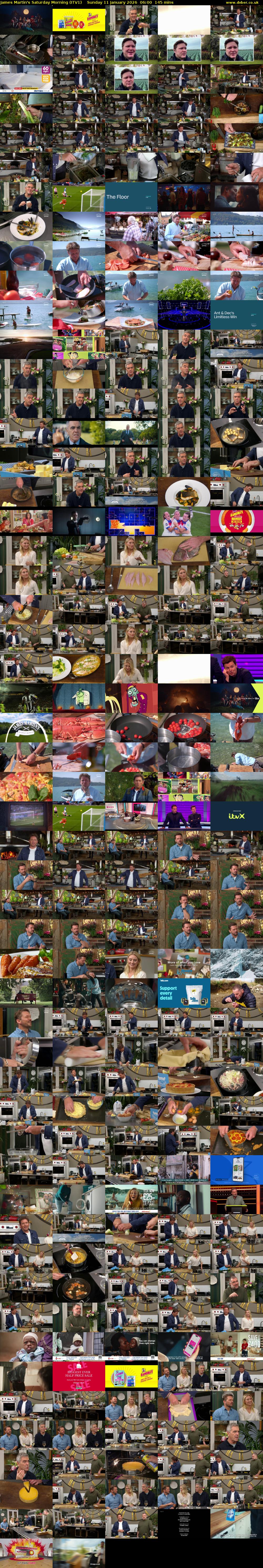James Martin's Saturday Morning (ITV1) Sunday 11 January 2026 06:00 - 08:25