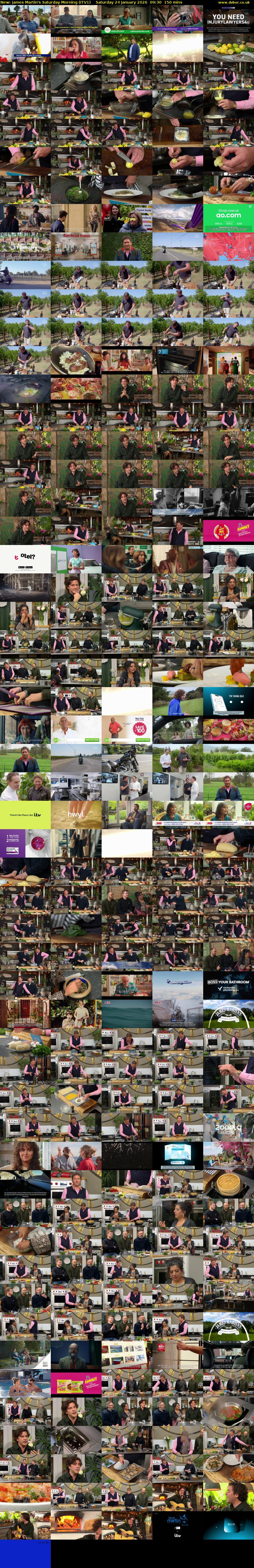 James Martin's Saturday Morning (ITV1) Saturday 24 January 2026 09:30 - 12:00