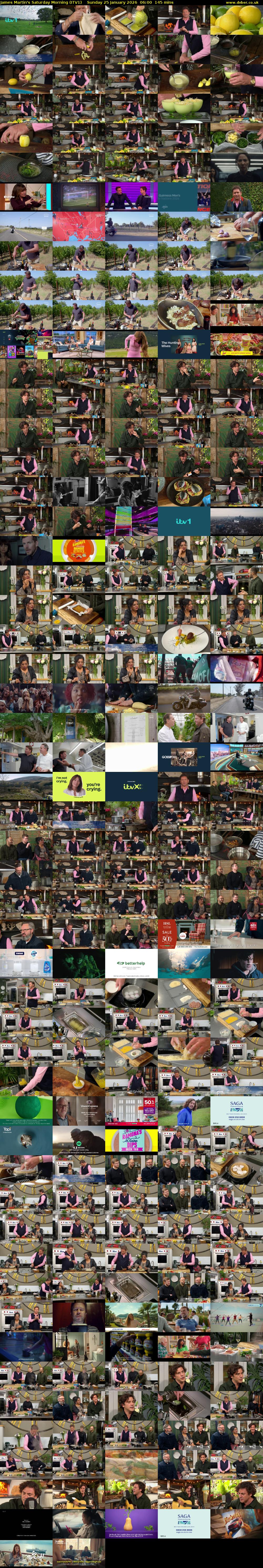 James Martin's Saturday Morning (ITV1) Sunday 25 January 2026 06:00 - 08:25