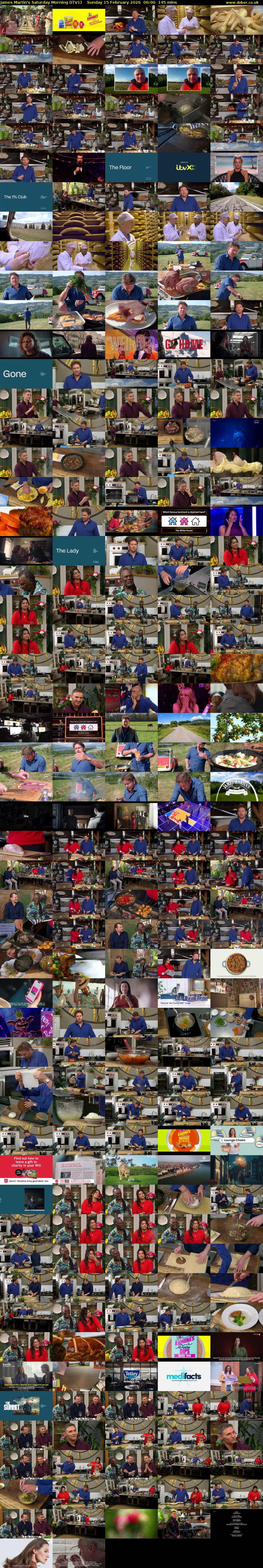 James Martin's Saturday Morning (ITV1) Sunday 15 February 2026 06:00 - 08:25