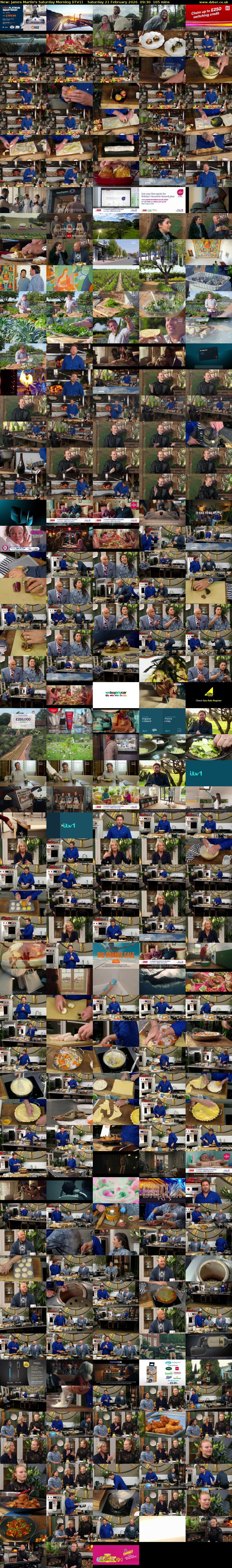 James Martin's Saturday Morning (ITV1) Saturday 21 February 2026 09:30 - 12:15