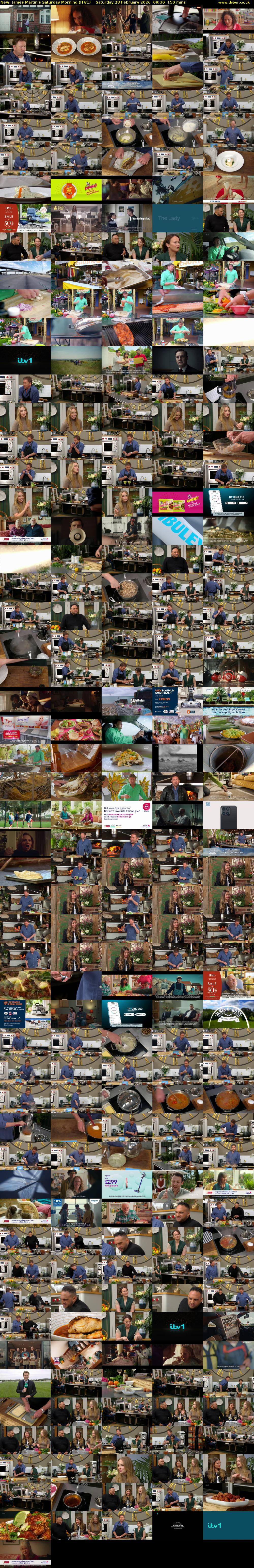 James Martin's Saturday Morning (ITV1) Saturday 28 February 2026 09:30 - 12:00