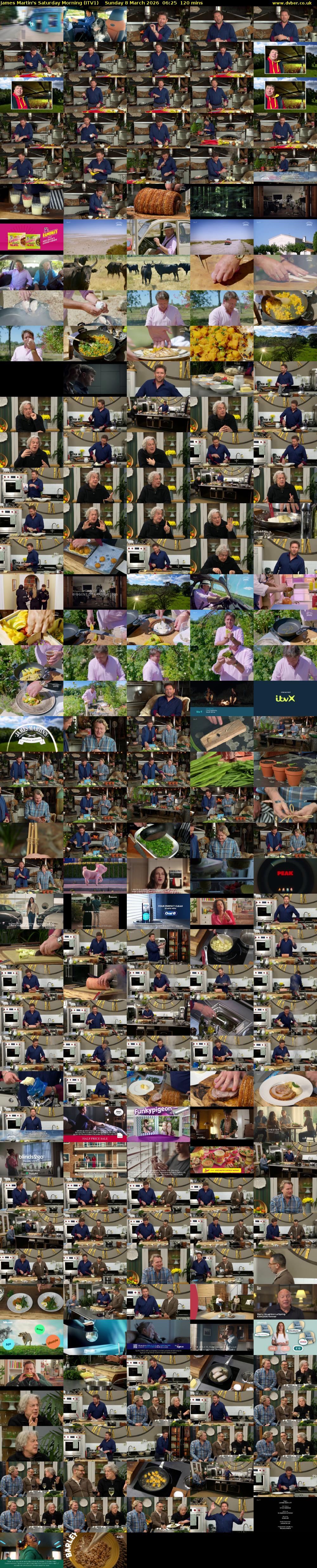 James Martin's Saturday Morning (ITV1) Sunday 8 March 2026 06:25 - 08:25