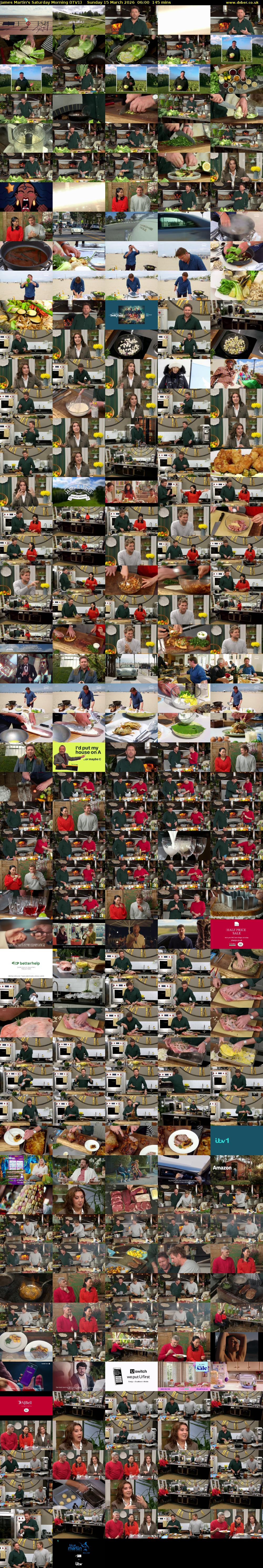 James Martin's Saturday Morning (ITV1) Sunday 15 March 2026 06:00 - 08:25