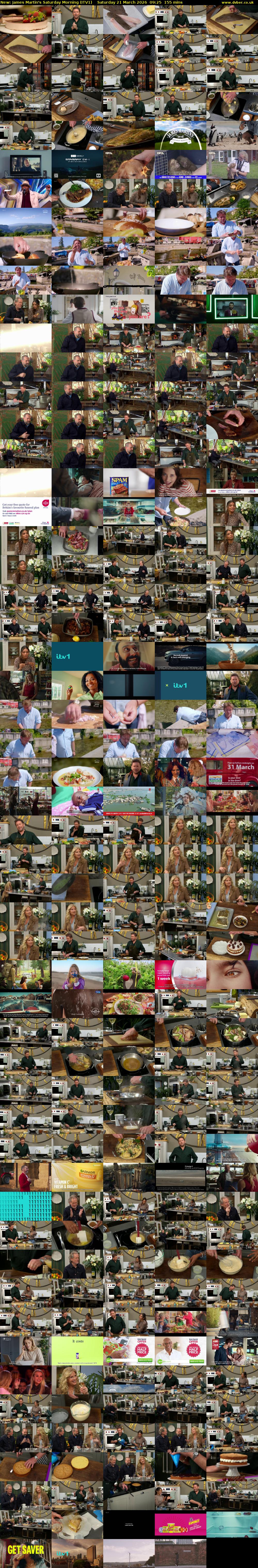 James Martin's Saturday Morning (ITV1) Saturday 21 March 2026 09:25 - 12:00