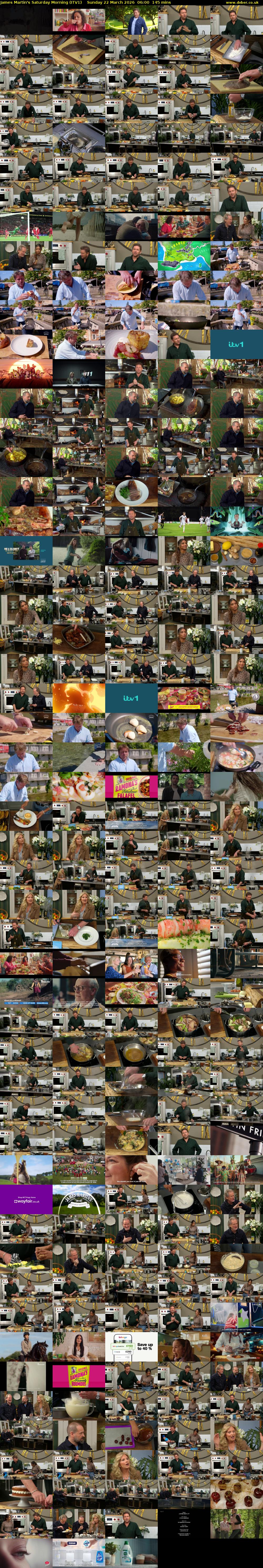 James Martin's Saturday Morning (ITV1) Sunday 22 March 2026 06:00 - 08:25