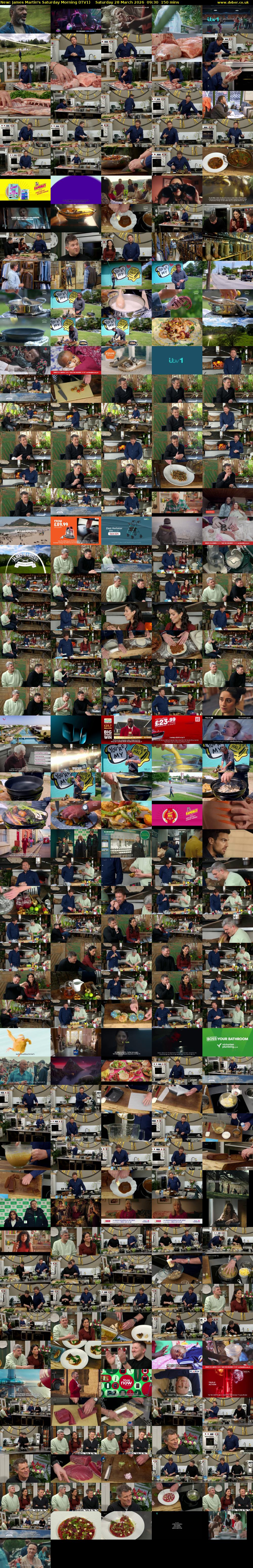 James Martin's Saturday Morning (ITV1) Saturday 28 March 2026 09:30 - 12:00