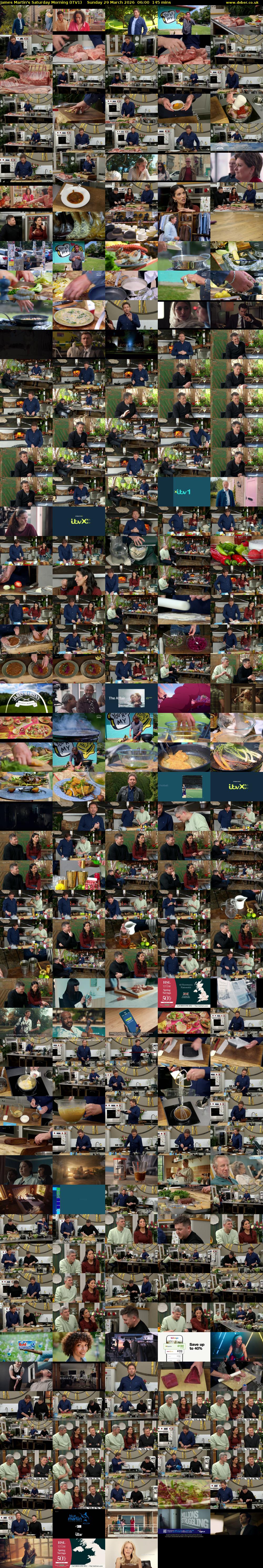James Martin's Saturday Morning (ITV1) Sunday 29 March 2026 06:00 - 08:25