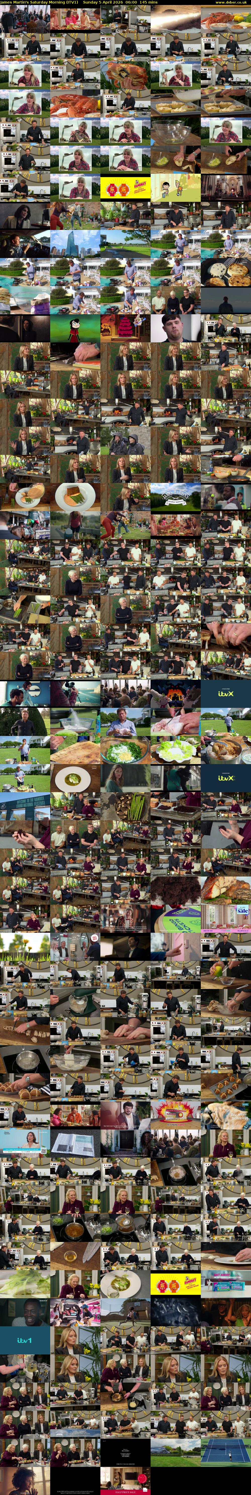 James Martin's Saturday Morning (ITV1) Sunday 5 April 2026 06:00 - 08:25