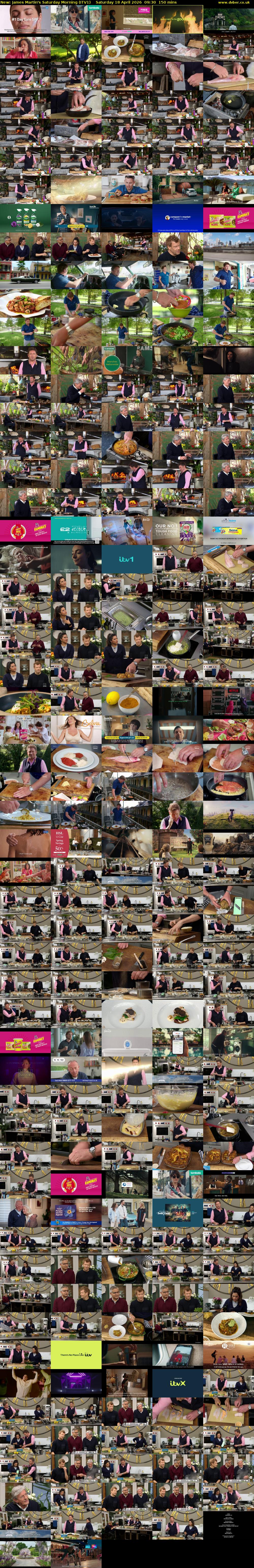 James Martin's Saturday Morning (ITV1) Saturday 18 April 2026 09:30 - 12:00