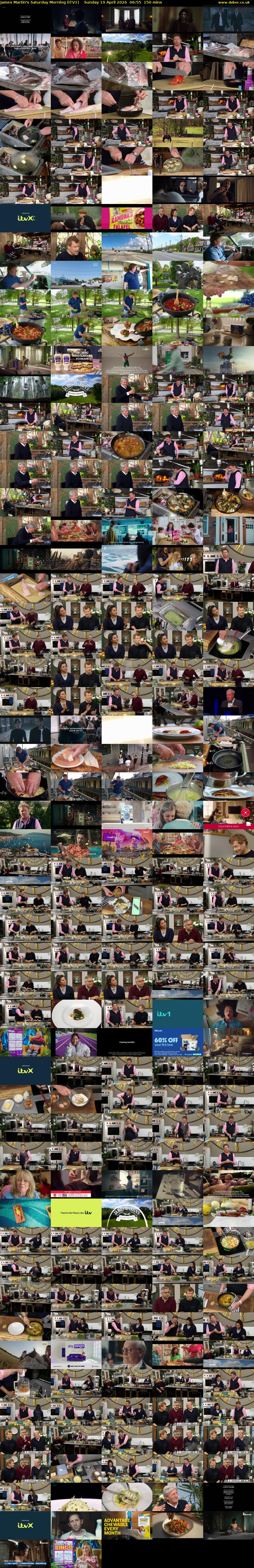 James Martin's Saturday Morning (ITV1) Sunday 19 April 2026 06:55 - 09:25