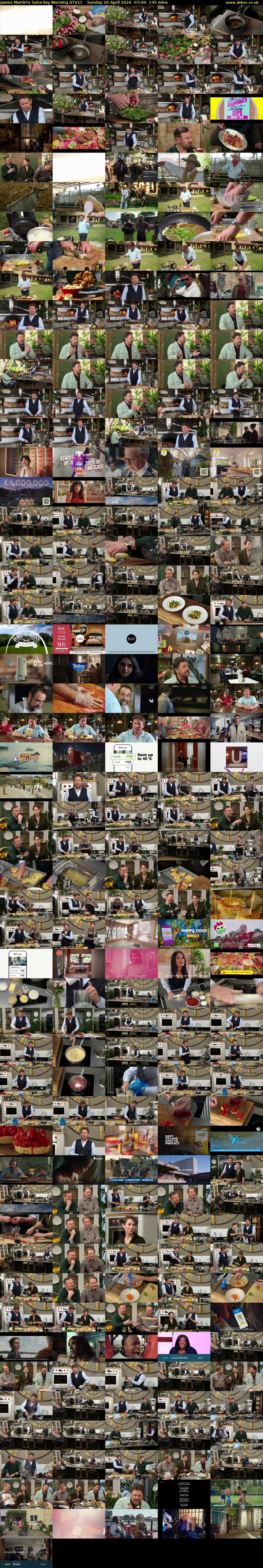 James Martin's Saturday Morning (ITV1) Sunday 26 April 2026 07:00 - 09:25