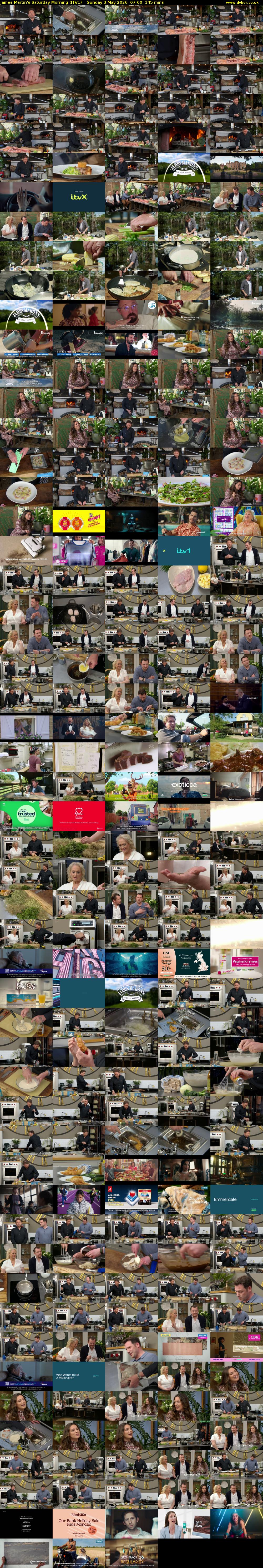 James Martin's Saturday Morning (ITV1) Sunday 3 May 2026 07:00 - 09:25