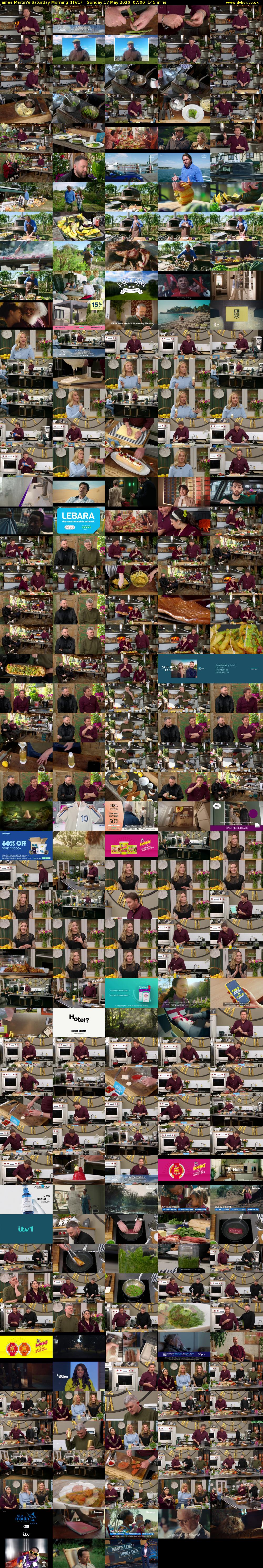 James Martin's Saturday Morning (ITV1) Sunday 17 May 2026 07:00 - 09:25