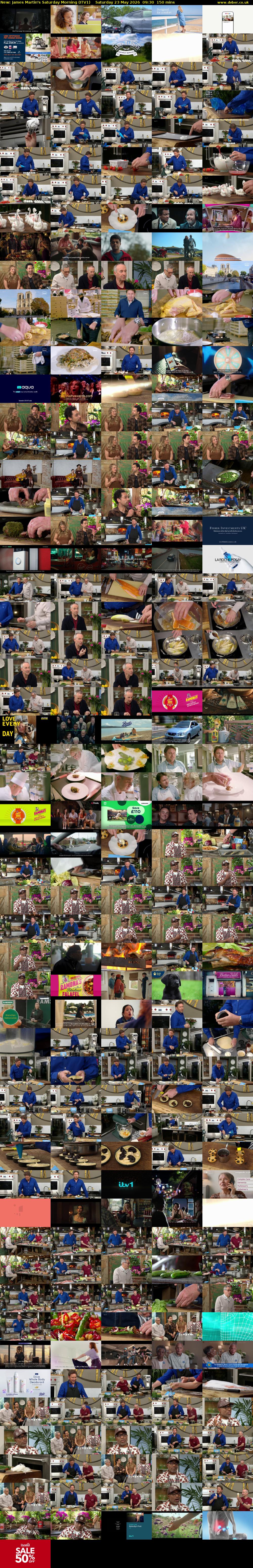 James Martin's Saturday Morning (ITV1) Saturday 23 May 2026 09:30 - 12:00
