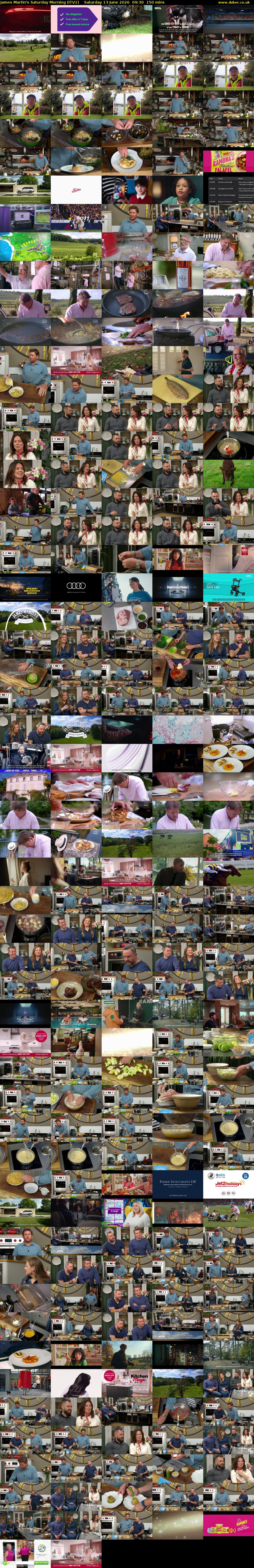 James Martin's Saturday Morning (ITV1) Saturday 13 June 2026 09:30 - 12:00