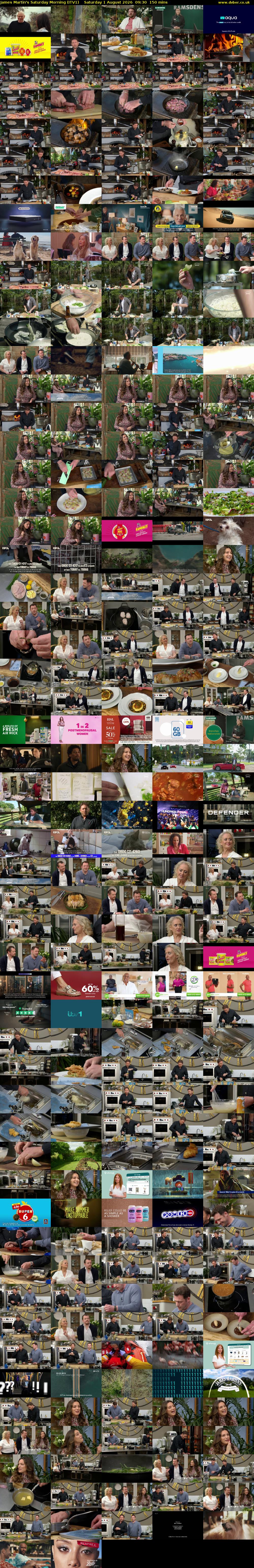 James Martin's Saturday Morning (ITV1) Saturday 1 August 2026 09:30 - 12:00