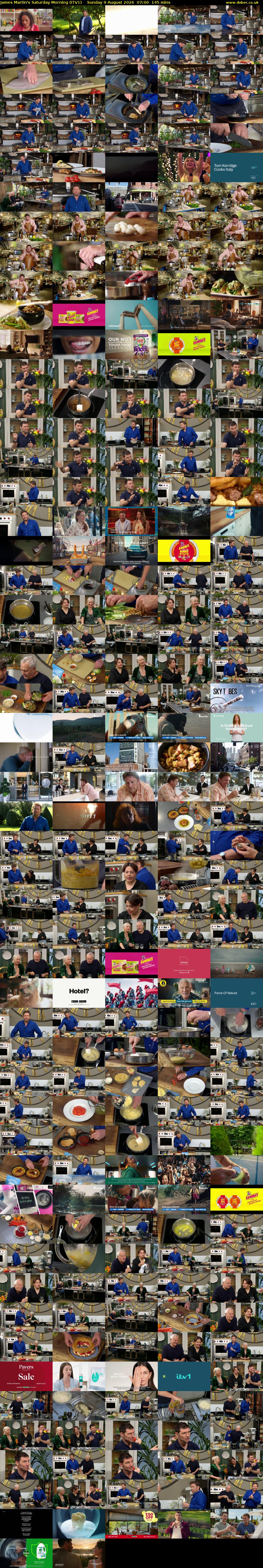 James Martin's Saturday Morning (ITV1) Sunday 9 August 2026 07:00 - 09:25