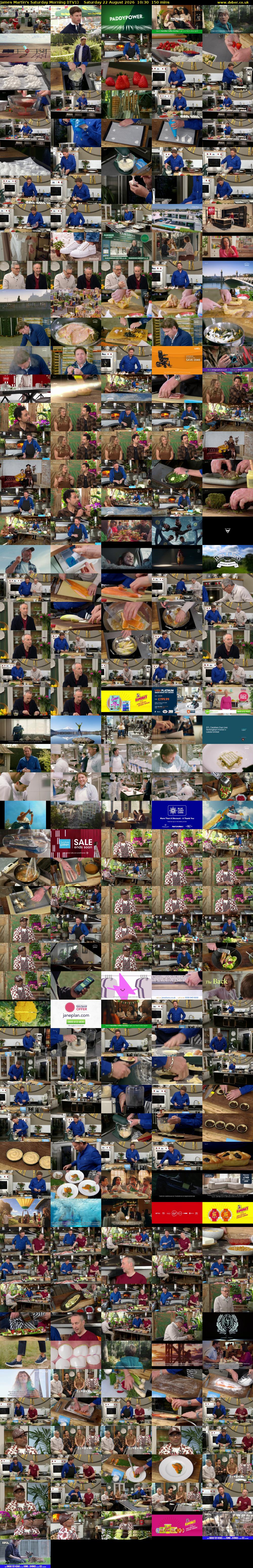 James Martin's Saturday Morning (ITV1) Saturday 22 August 2026 10:30 - 13:00