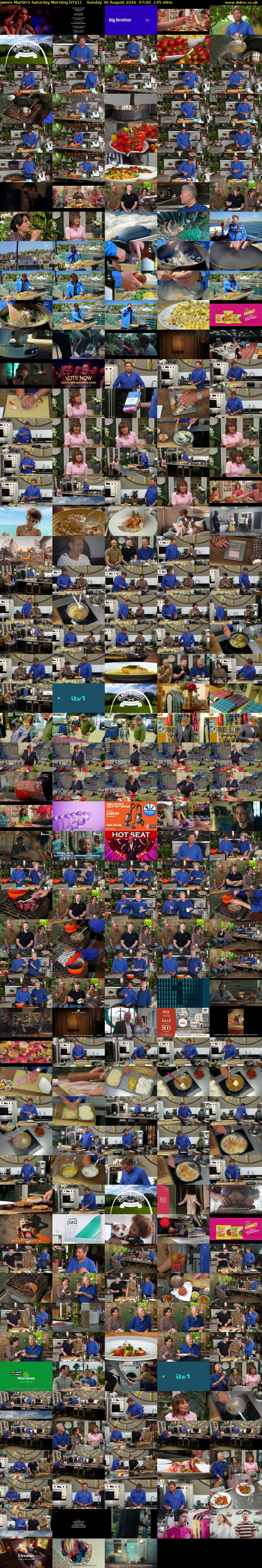 James Martin's Saturday Morning (ITV1) Sunday 30 August 2026 07:00 - 09:25