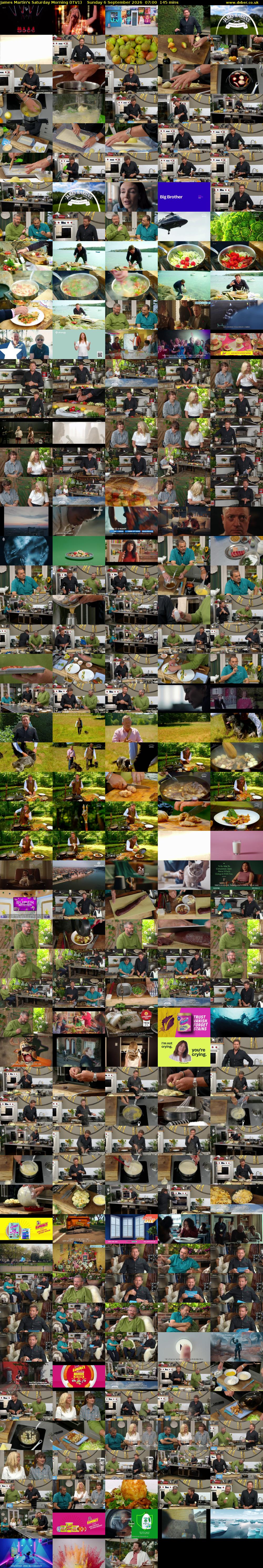 James Martin's Saturday Morning (ITV1) Sunday 6 September 2026 07:00 - 09:25