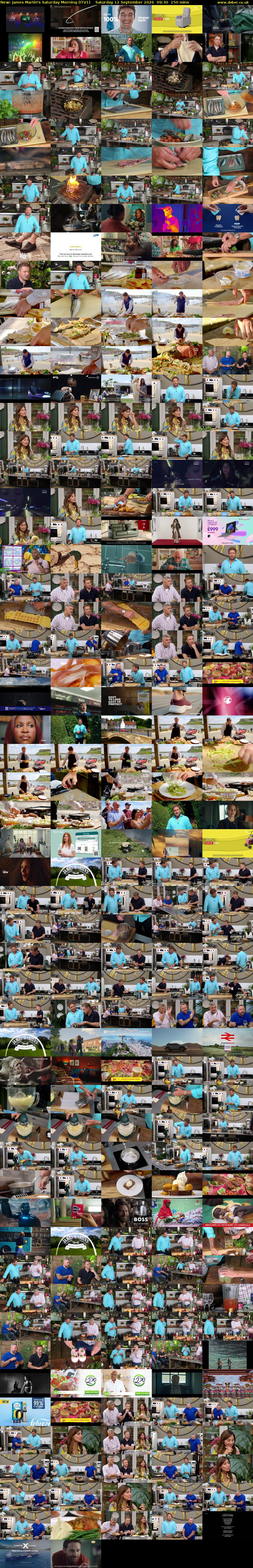 James Martin's Saturday Morning (ITV1) Saturday 12 September 2026 09:30 - 12:00