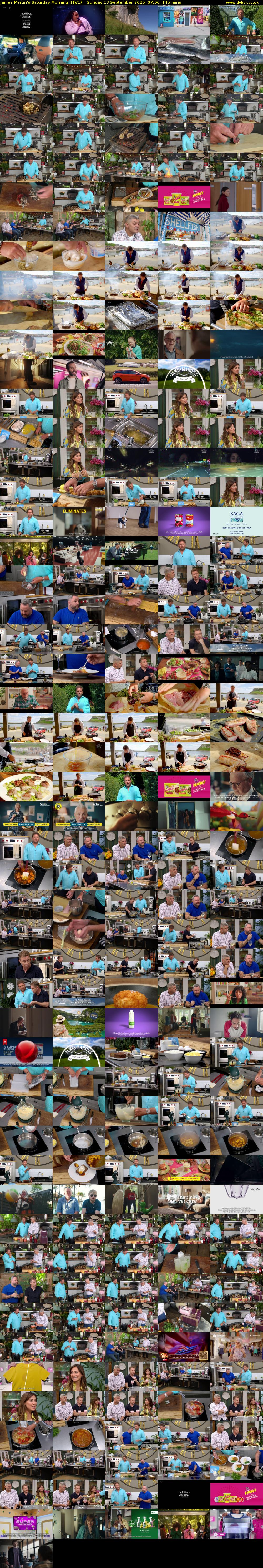 James Martin's Saturday Morning (ITV1) Sunday 13 September 2026 07:00 - 09:25