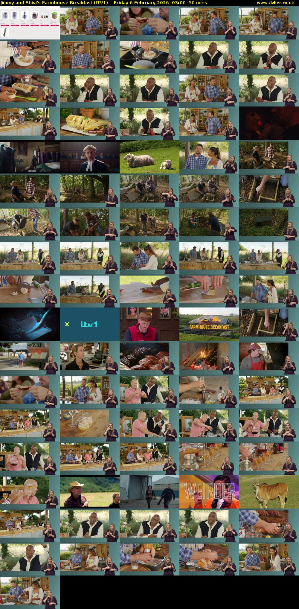 Jimmy and Shivi's Farmhouse Breakfast (ITV1) Friday 6 February 2026 03:00 - 03:50