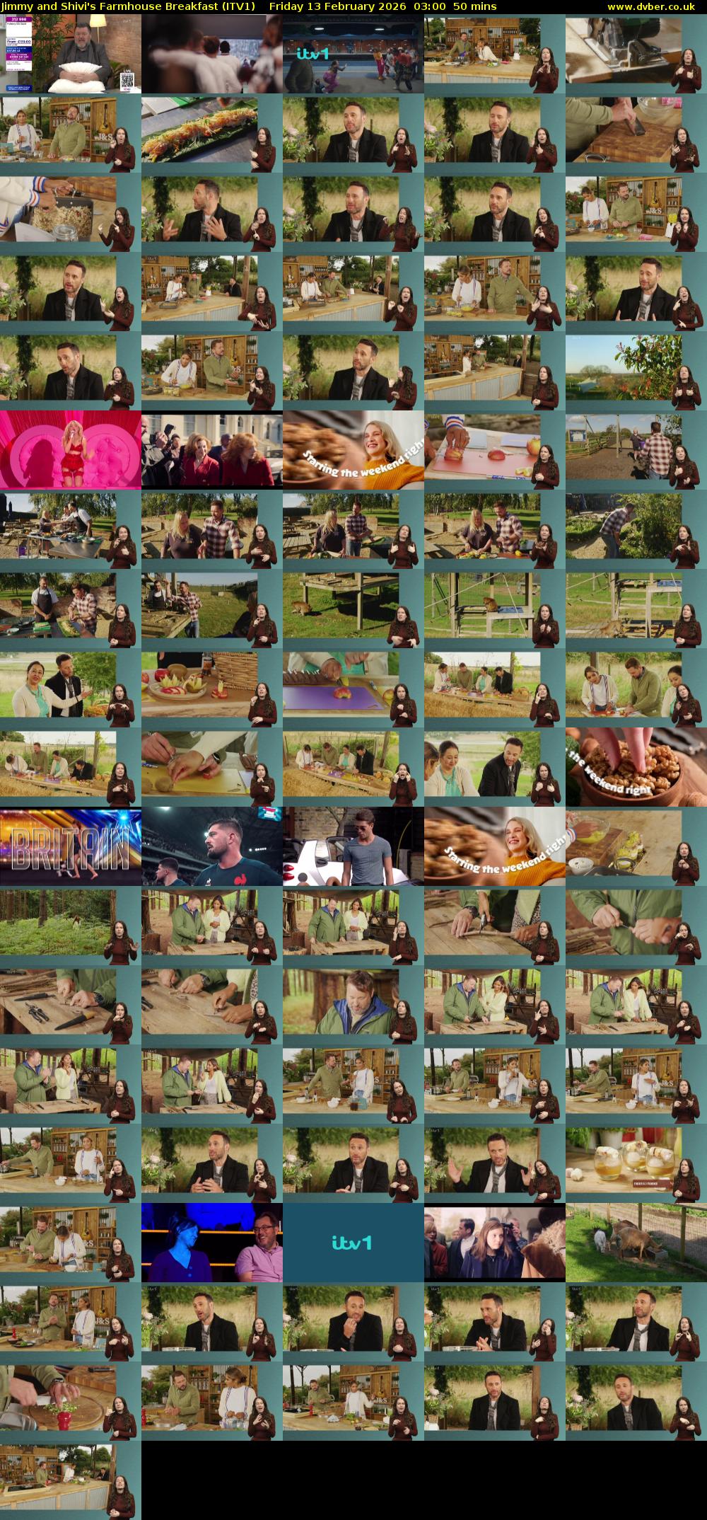 Jimmy and Shivi's Farmhouse Breakfast (ITV1) Friday 13 February 2026 03:00 - 03:50