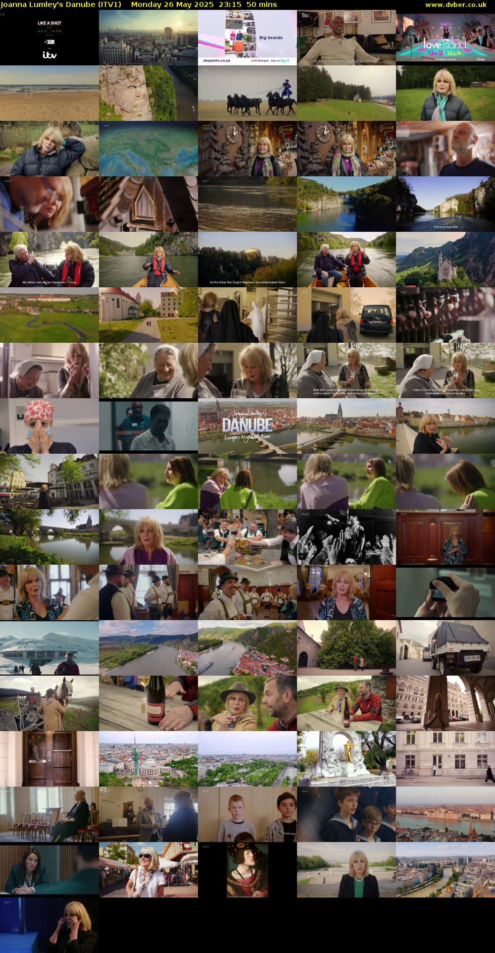 Joanna Lumley's Danube (ITV1) Monday 26 May 2025 23:15 - 00:05
