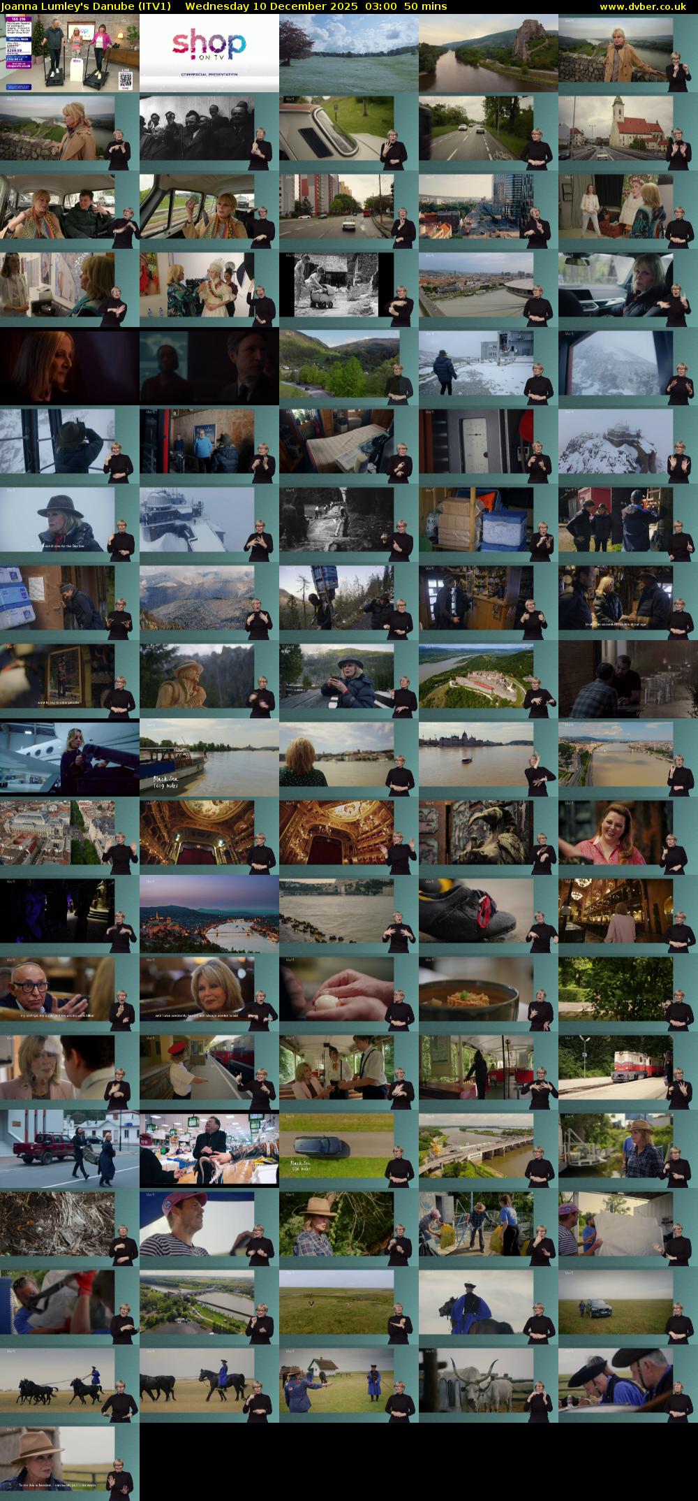 Joanna Lumley's Danube (ITV1) Wednesday 10 December 2025 03:00 - 03:50