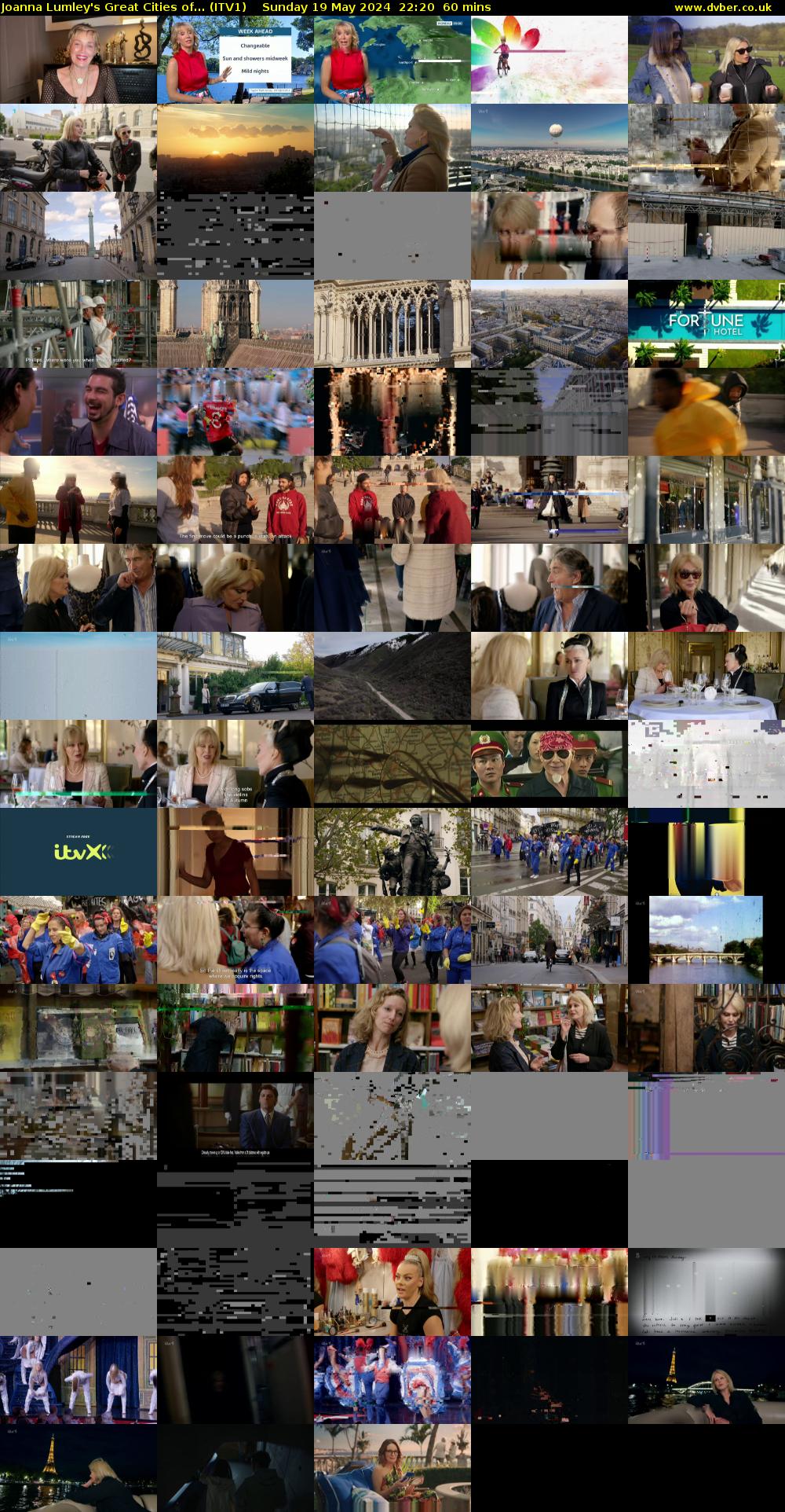 Joanna Lumley's Great Cities of... (ITV1) Sunday 19 May 2024 22:20 - 23:20