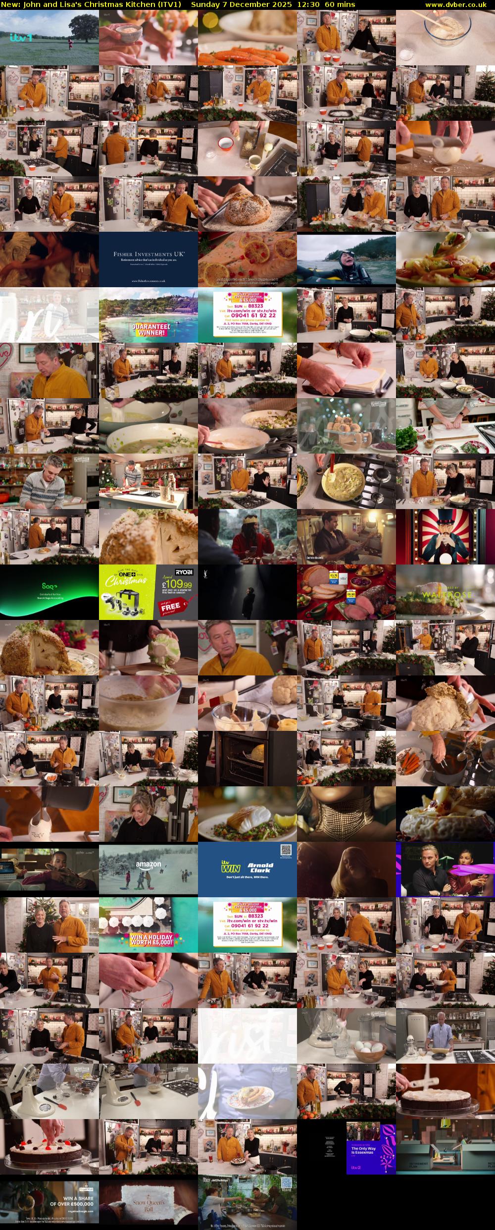John and Lisa's Christmas Kitchen (ITV1) Sunday 7 December 2025 12:30 - 13:30