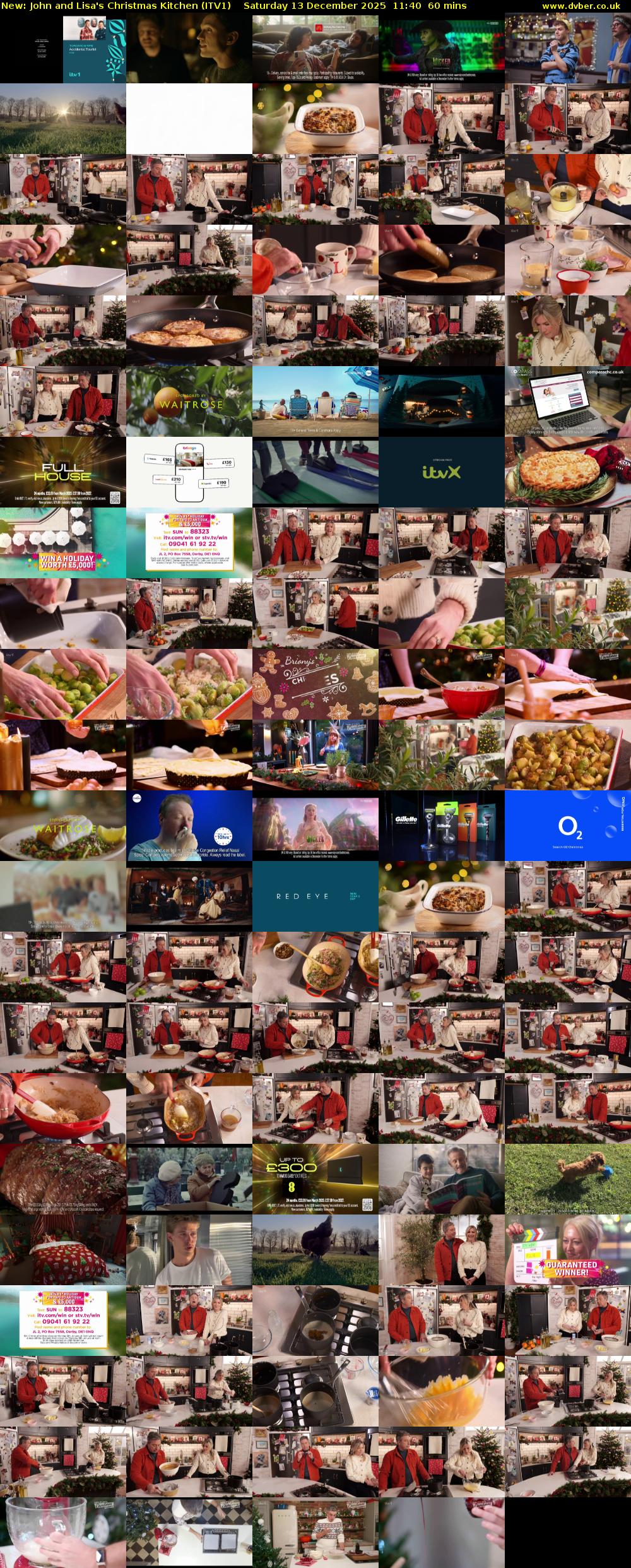 John and Lisa's Christmas Kitchen (ITV1) Saturday 13 December 2025 11:40 - 12:40