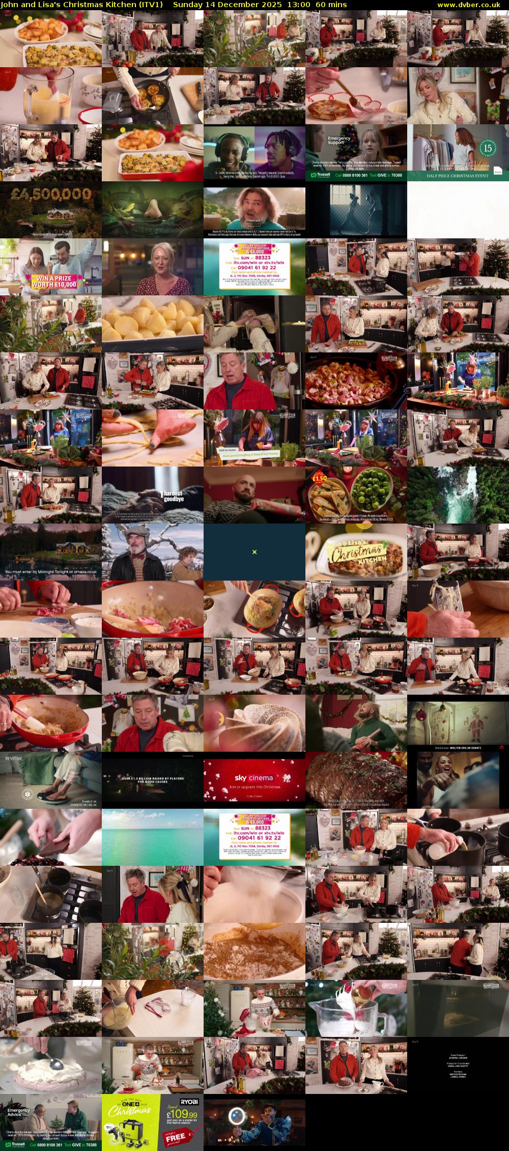 John and Lisa's Christmas Kitchen (ITV1) Sunday 14 December 2025 13:00 - 14:00