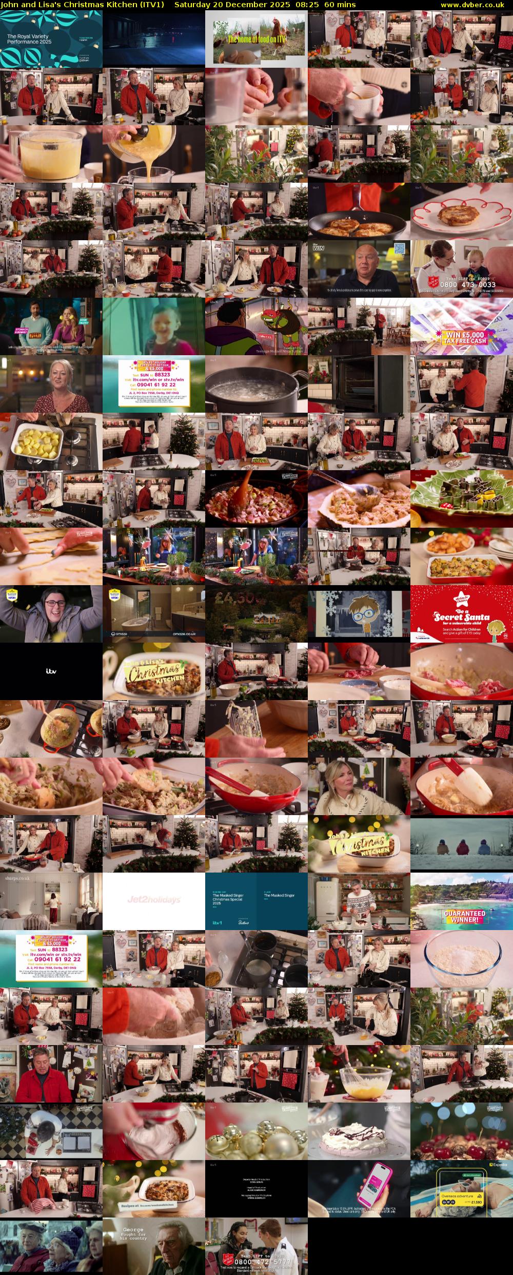 John and Lisa's Christmas Kitchen (ITV1) Saturday 20 December 2025 08:25 - 09:25