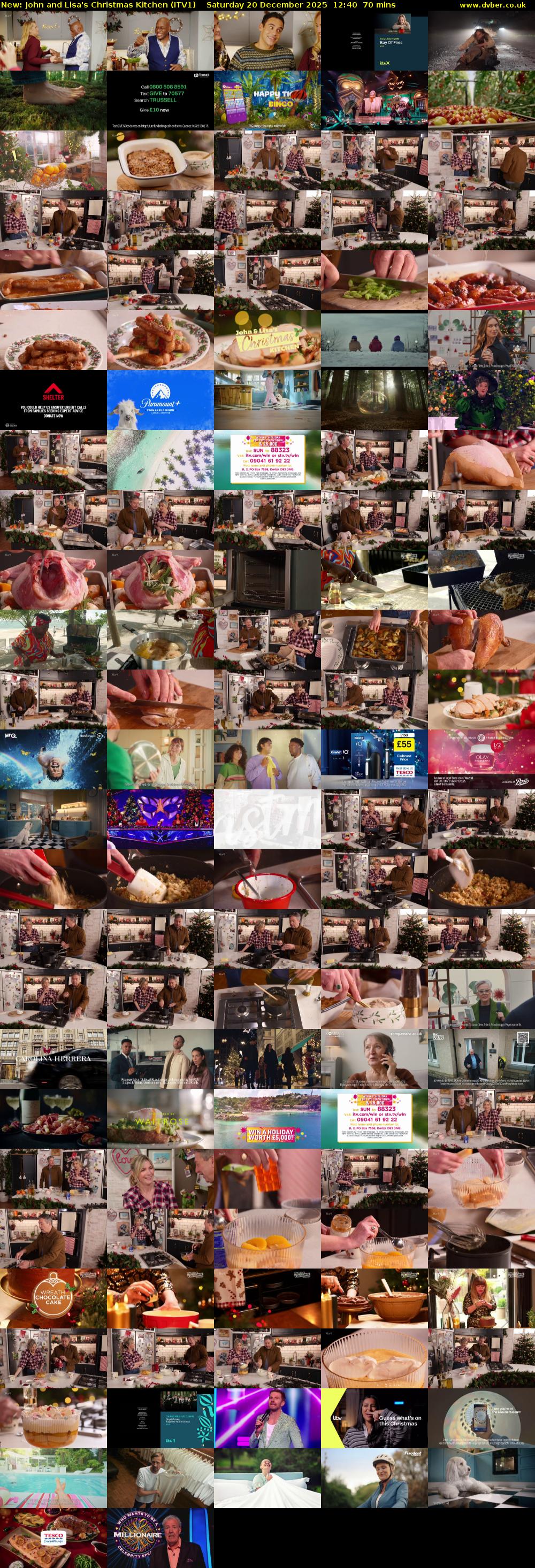 John and Lisa's Christmas Kitchen (ITV1) Saturday 20 December 2025 12:40 - 13:50