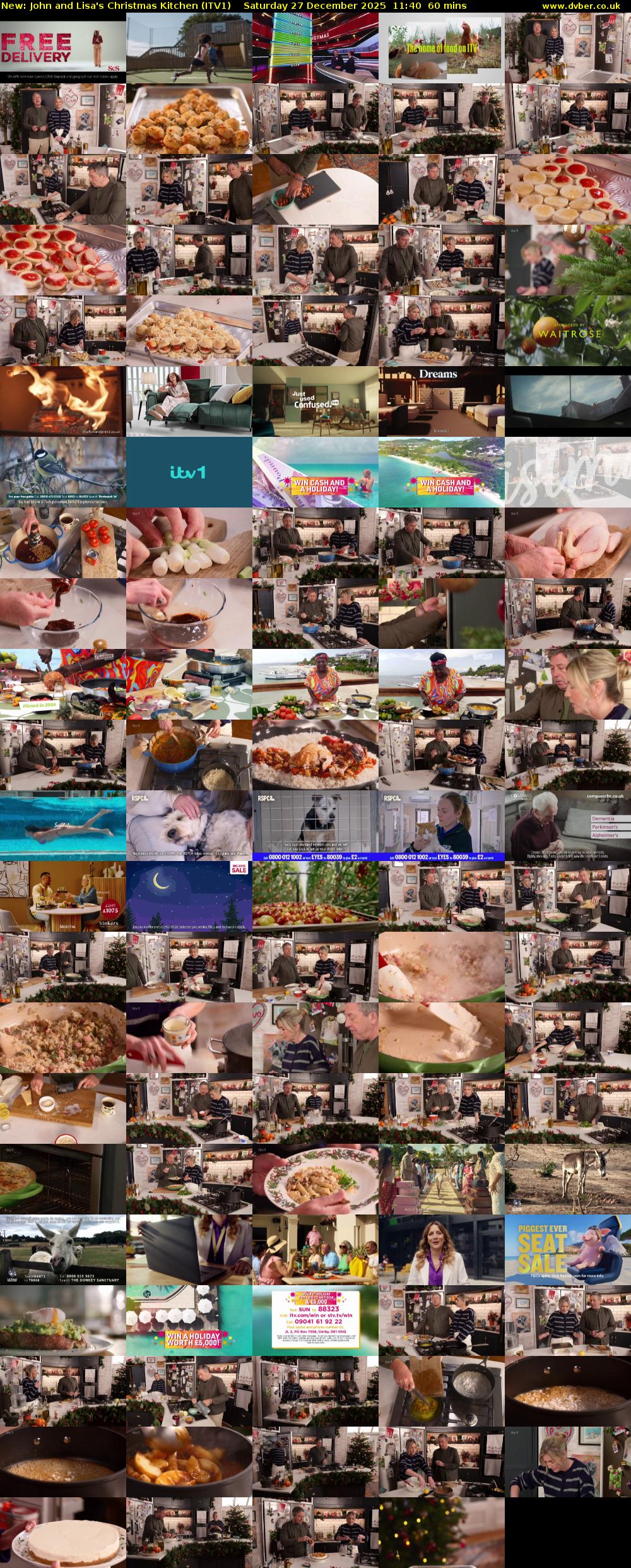 John and Lisa's Christmas Kitchen (ITV1) Saturday 27 December 2025 11:40 - 12:40