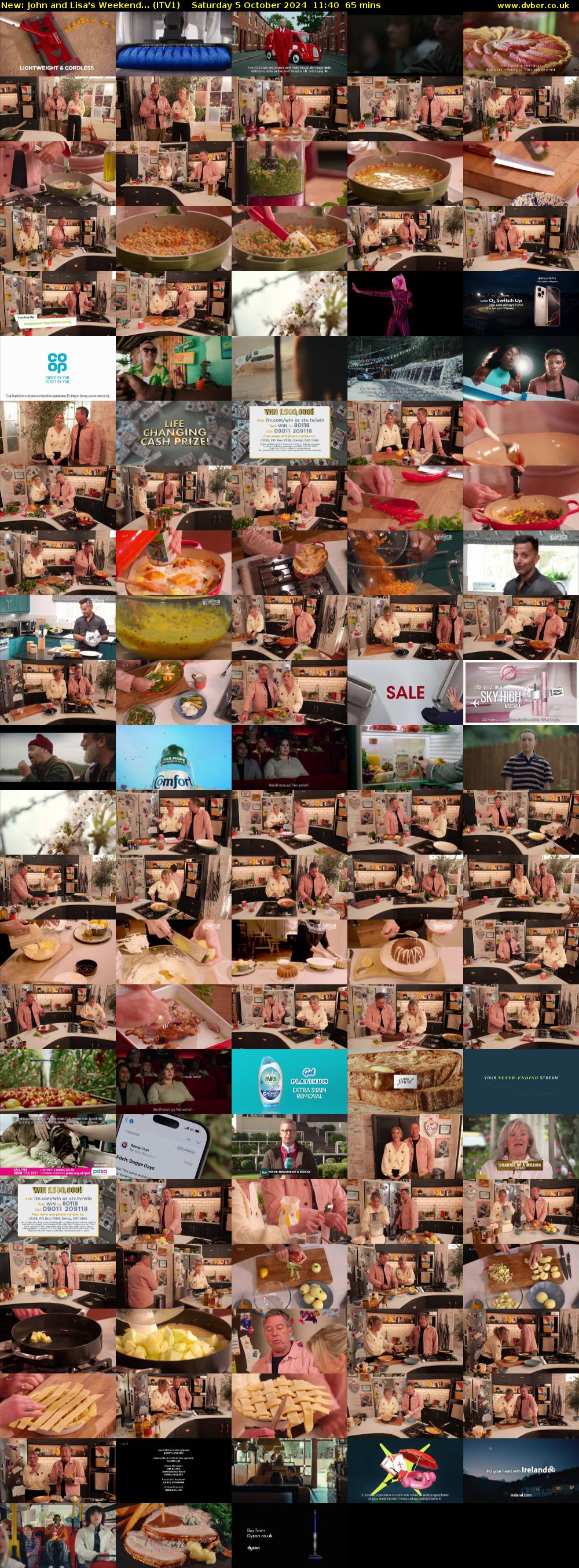 John and Lisa's Weekend... (ITV1) Saturday 5 October 2024 11:40 - 12:45