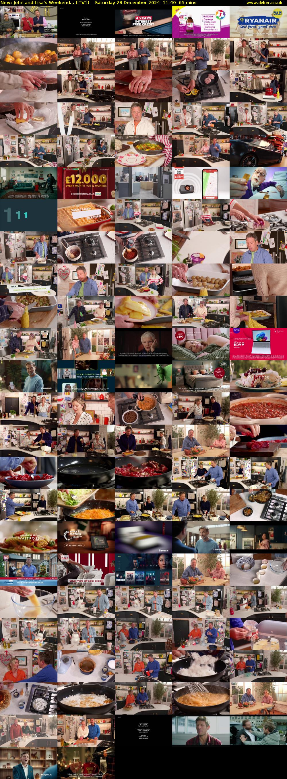 John and Lisa's Weekend... (ITV1) Saturday 28 December 2024 11:40 - 12:45