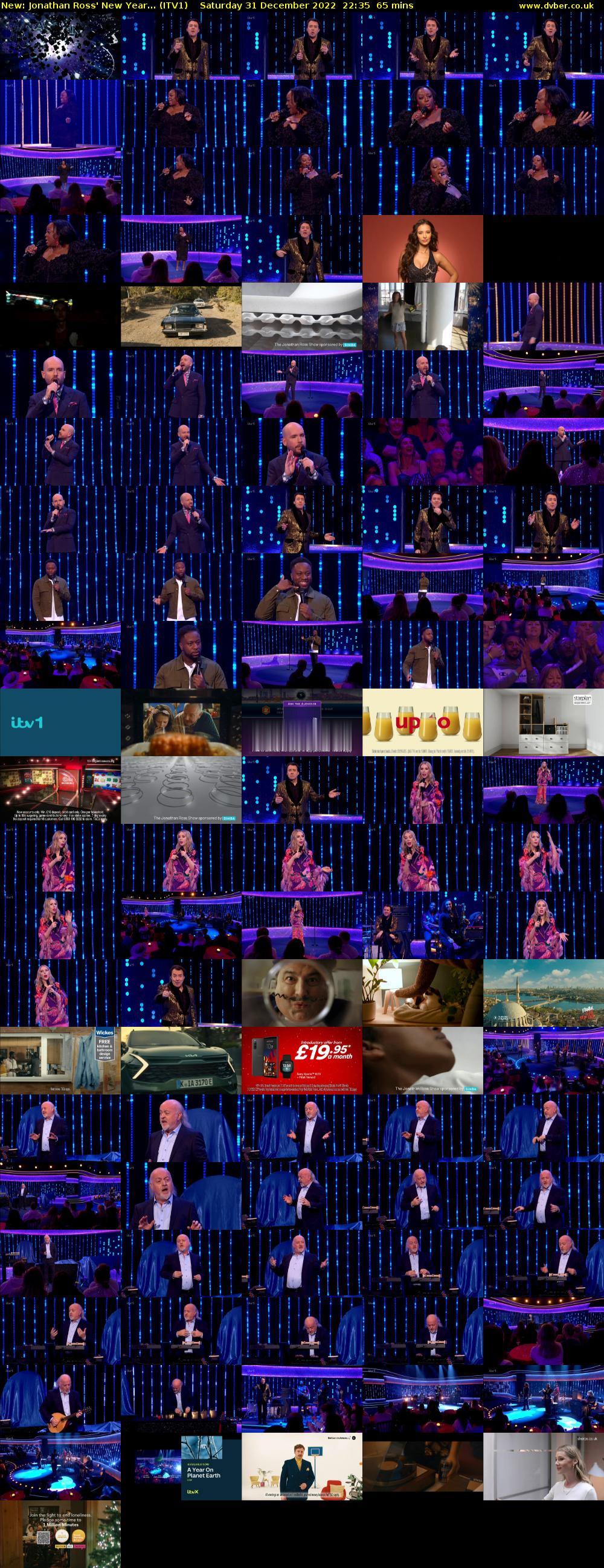 Jonathan Ross' New Year... (ITV1) Saturday 31 December 2022 22:35 - 23:40