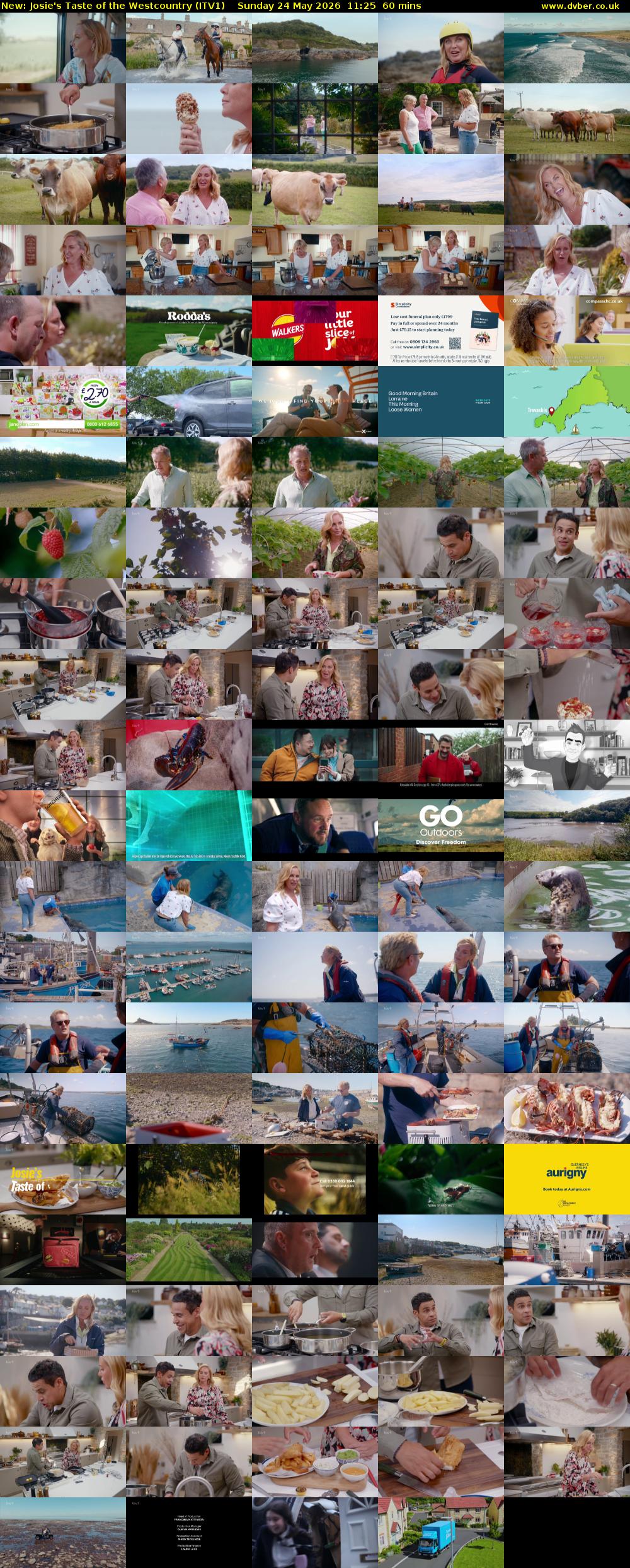 Josie's Taste of the Westcountry (ITV1) Sunday 24 May 2026 11:25 - 12:25
